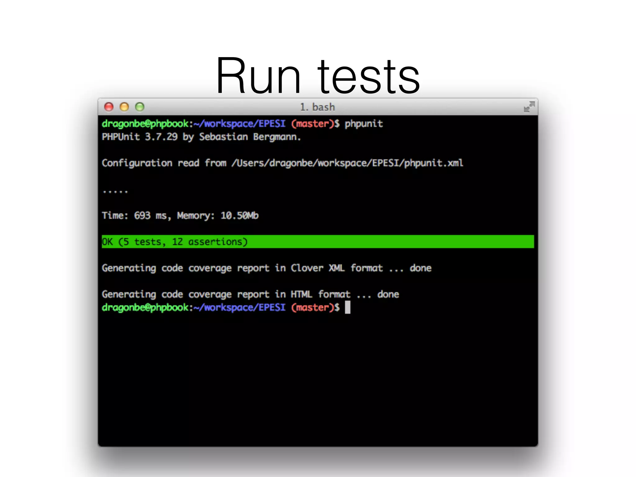 Run tests
 