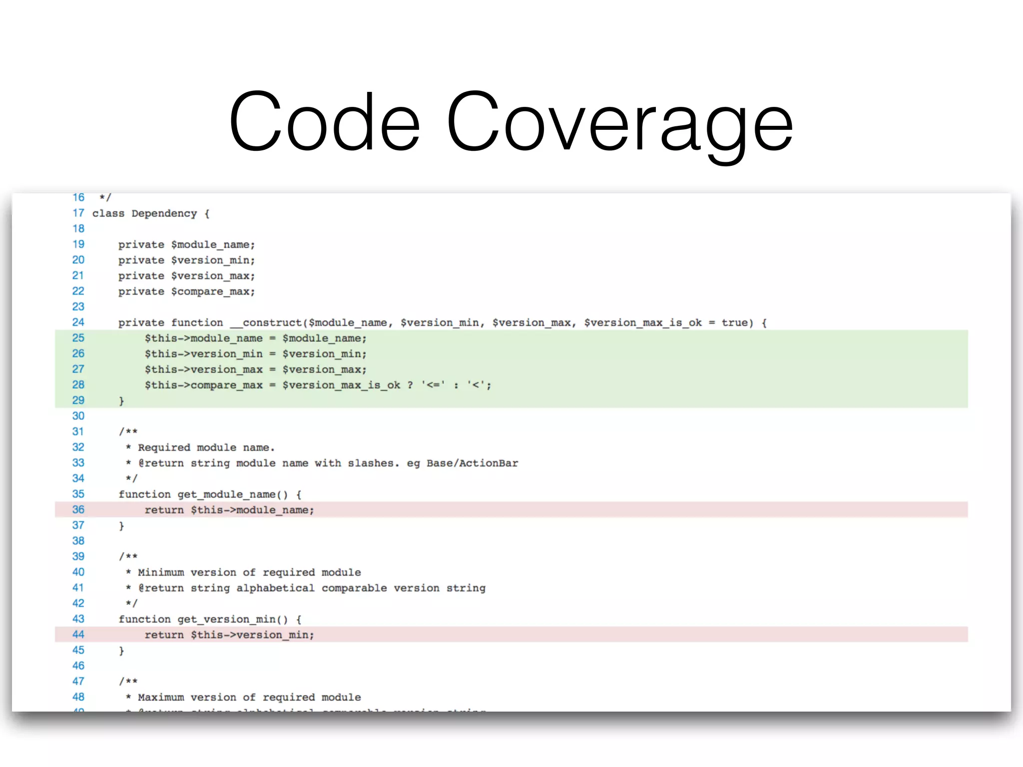 Code Coverage
 