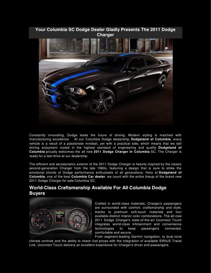 Dodge Dealership Columbia Sc >> Your Columbia Sc Dodge Dealer Gladly Presents The 2011 Dodge Dodge Dealership Columbia Sc >> Your Columbia Sc Dodge Dealer Gladly Presents The 2011 Dodge