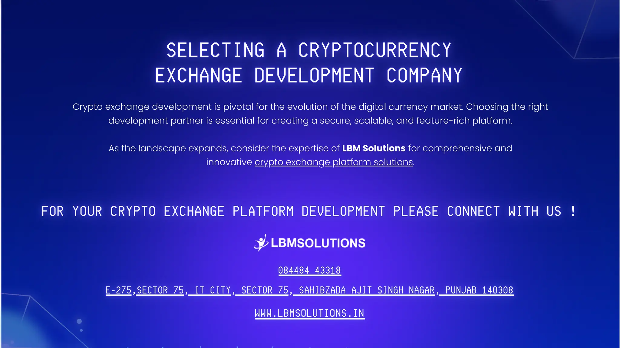 Your Crypto Exchange Development Partner - LBM Solutions .pdf