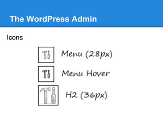 The WordPress Admin

Icons
 