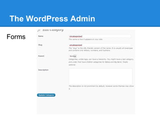 The WordPress Admin

Forms
 