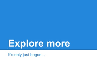 Explore more
It's only just begun...
 