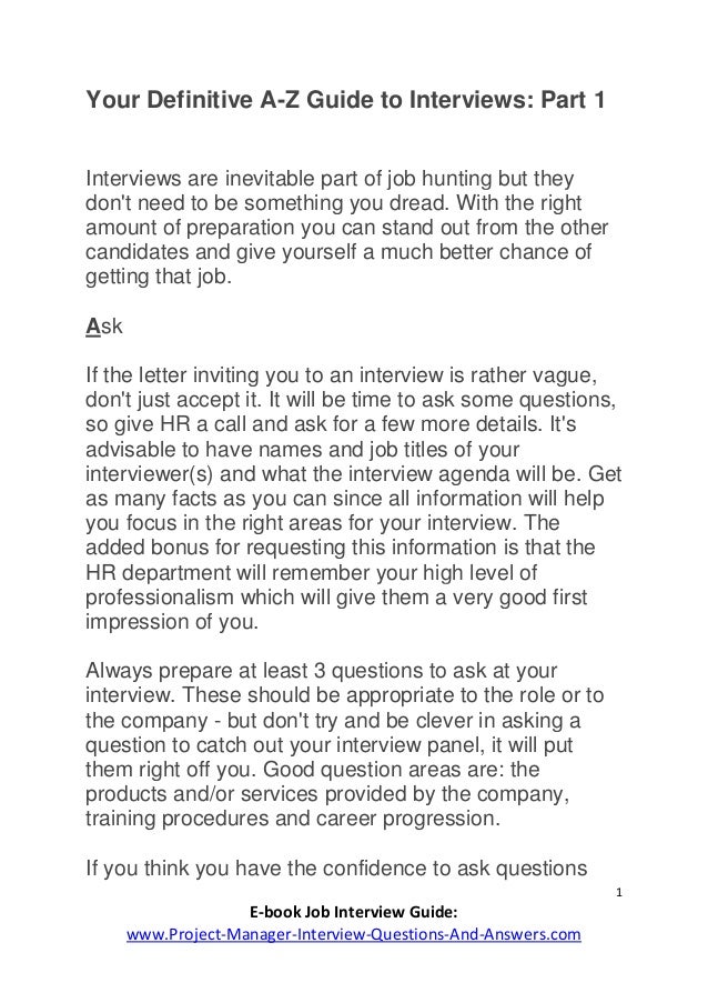job interview hints