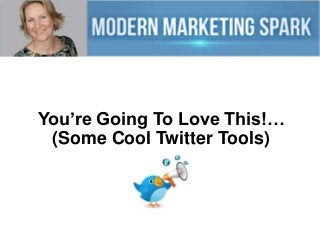 You’re Going To Love This!…
(Some Cool Twitter Tools)
 