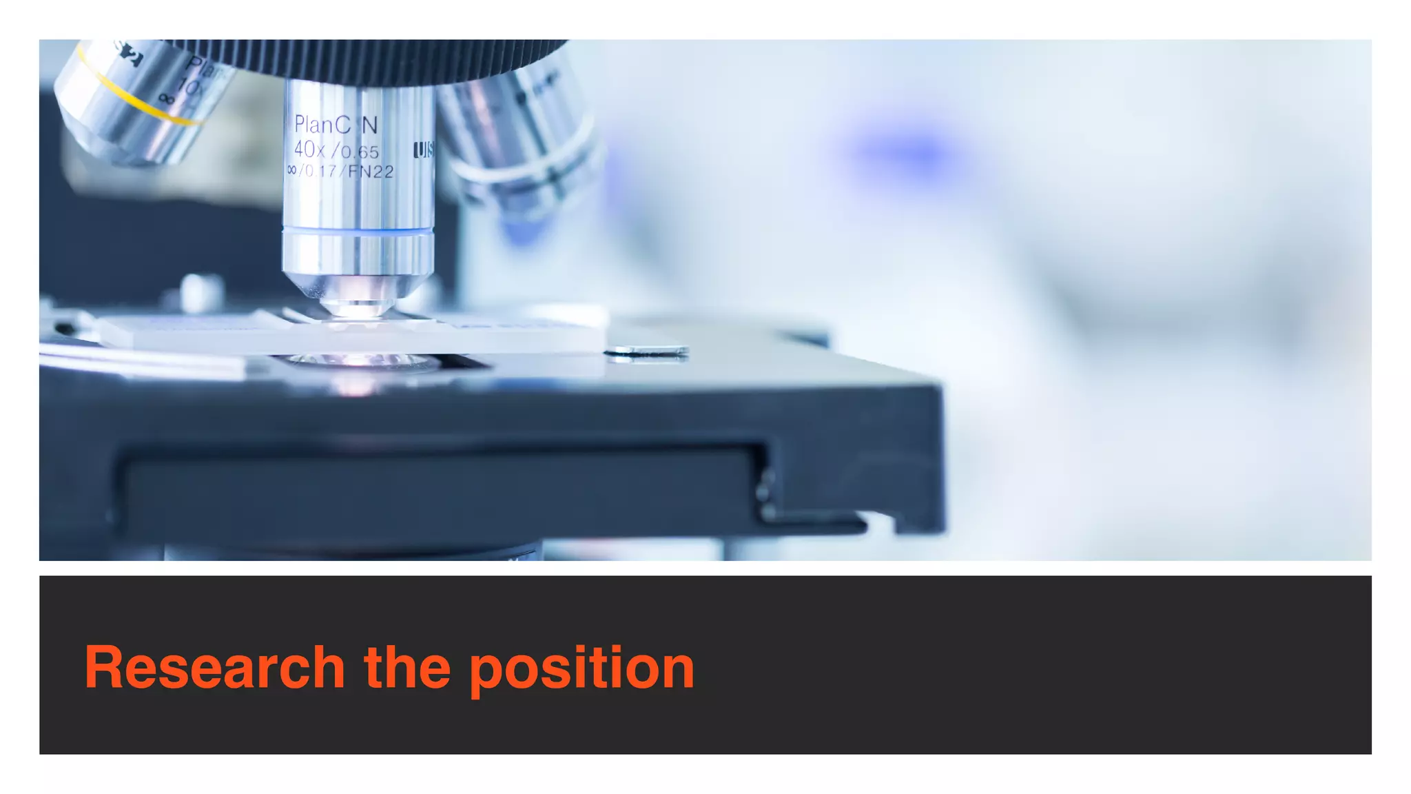 Research the position
 