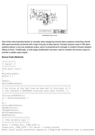 How to design a Passive Infrared (PIR) Open Source Project