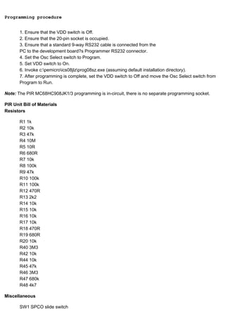 How to design a Passive Infrared (PIR) Open Source Project