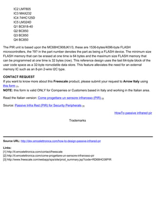 How to design a Passive Infrared (PIR) Open Source Project | PDF