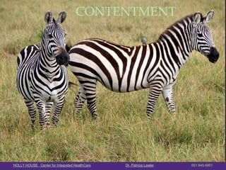 HOLLY HOUSE Center for Integrated HealthCare Dr. Patricia Lawler 651.645.6951 
CONTENTMENT  