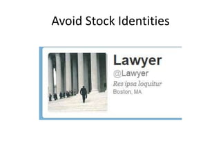 Avoid Stock Identities
 