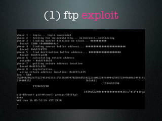 (1) ftp exploit
 