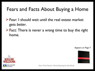 Fears and Facts About Buying a Home Fear: I should wait until the real estate market gets  better . Fact: There is never a  wrong  time to buy the  right  home. Appears on Page 7 