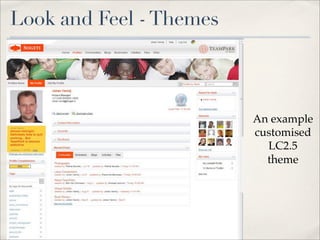 Look and Feel - Themes



                         An example
                         customised
                           LC2.5
                           theme
 