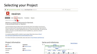 Selecting your Project
 
