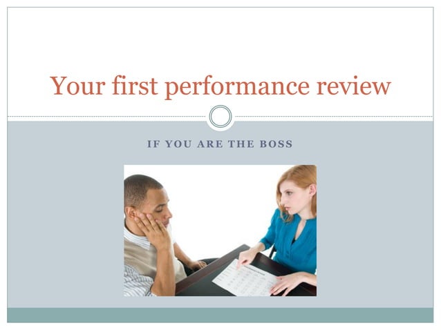 Your first performance review as a boss | PDF