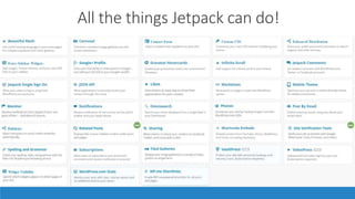 All the things Jetpack can do! 
 