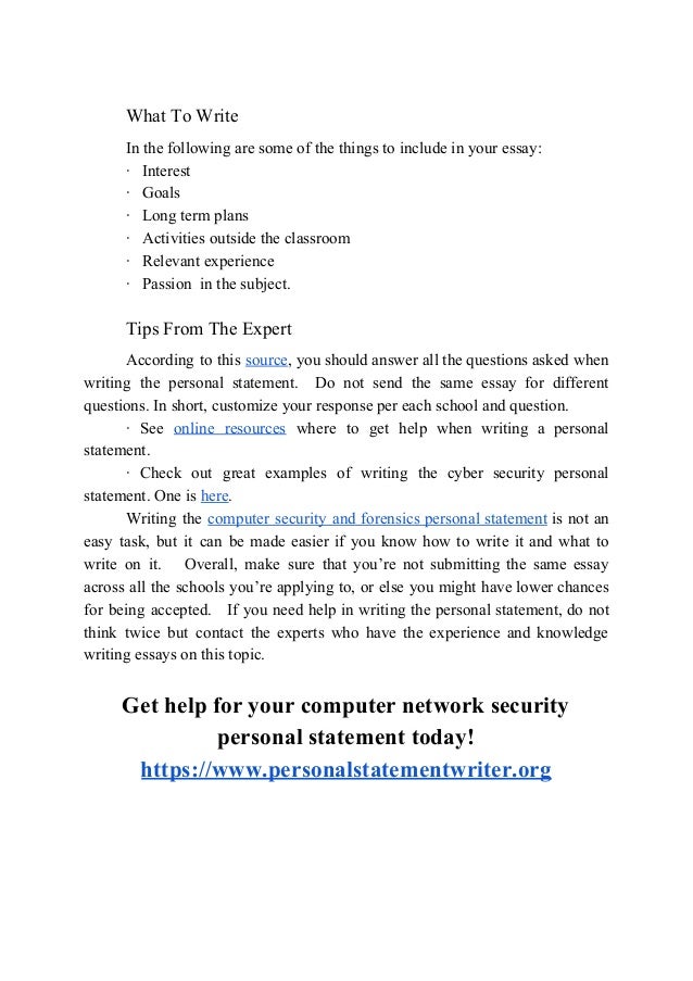 your-full-cyber-security-personal-statement-checklist