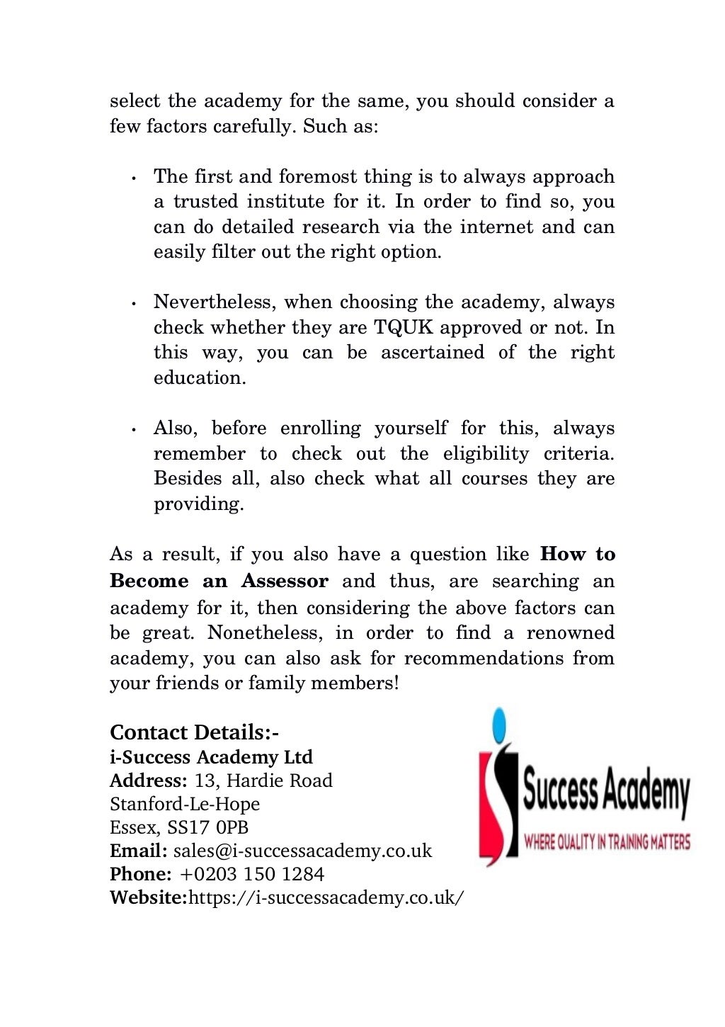 Your Guide on How to an Assessor and Choosing the Right Academy