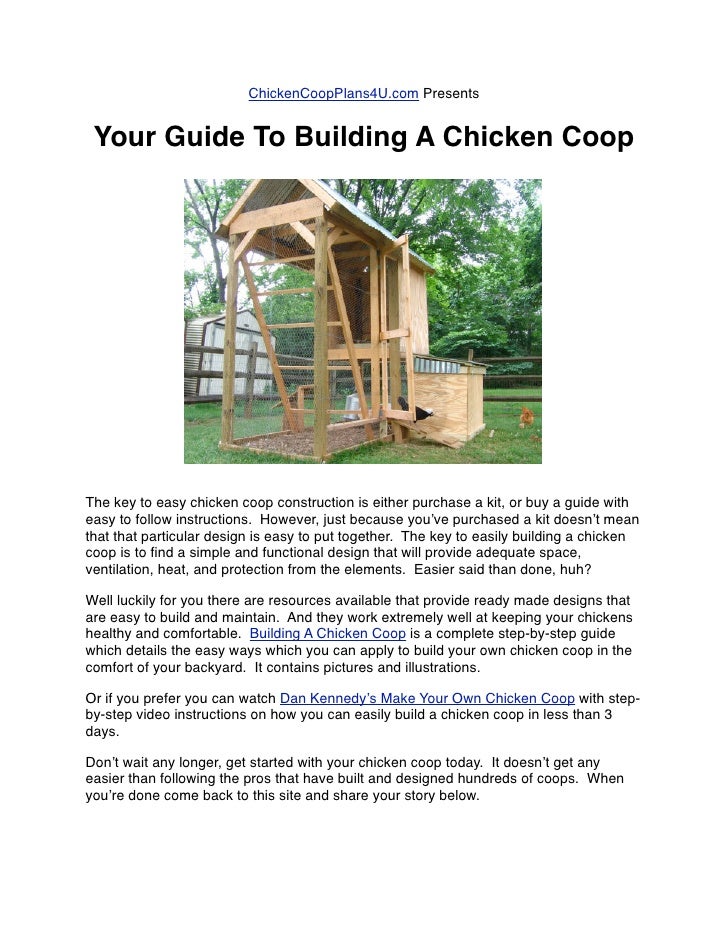Your Guide To Building A Chicken Coop