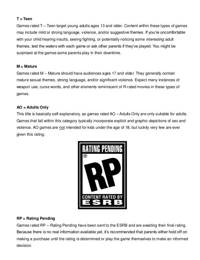 Your Guide To How Online Games Are Rated Your Guide To How Online Games Are Rated