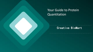 Your Guide to Protein
Quantitation
Creative BioMart
 