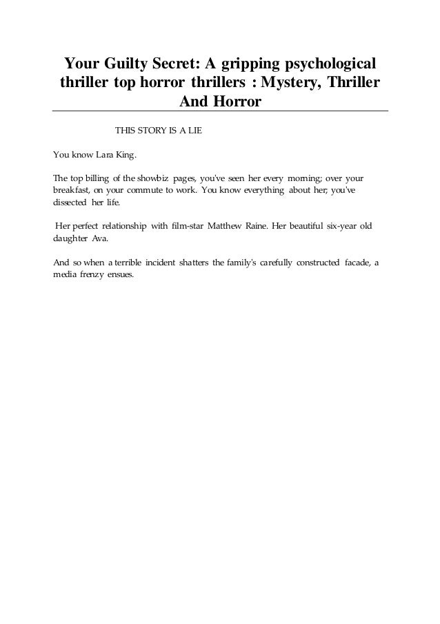 Your Guilty Secret A Gripping Psychological Thriller Top Horror Thri
