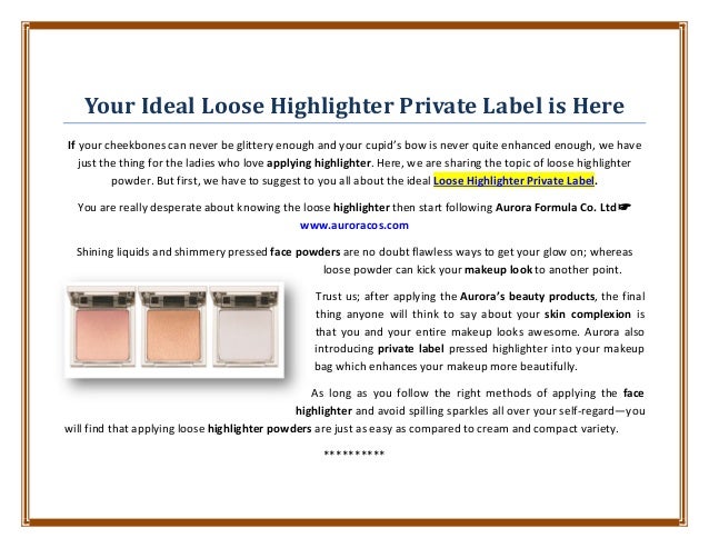 private label highlighter