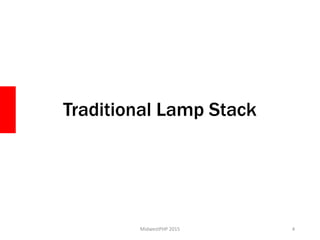 Traditional Lamp Stack
MidwestPHP 2015 4
 