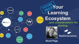 Your
Learning
Ecosystem
Stuart Page
..and considerations for
starting
 