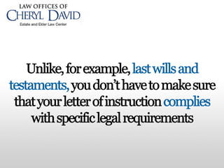 Your Letter of Instruction: Essential Concepts