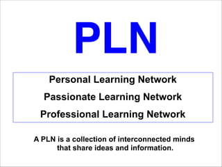 Your lIfeline to Learning PLN  Slide 12
