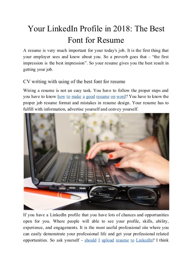 your linkedin profile in 2018 the best font resume right font for resumes