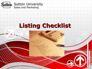 Listing Checklist 