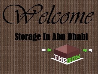 Storage In Abu Dhabi

 