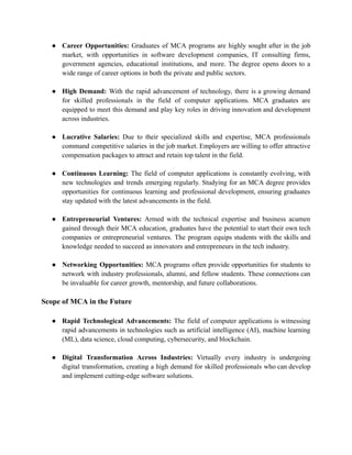 Elevate Your Future with the Best University for MCA in India | PDF