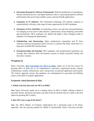 Elevate Your Future with the Best University for MCA in India | PDF