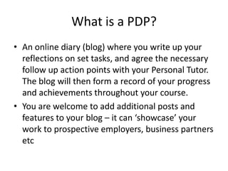 Personal development programme (pdp) | PPTX