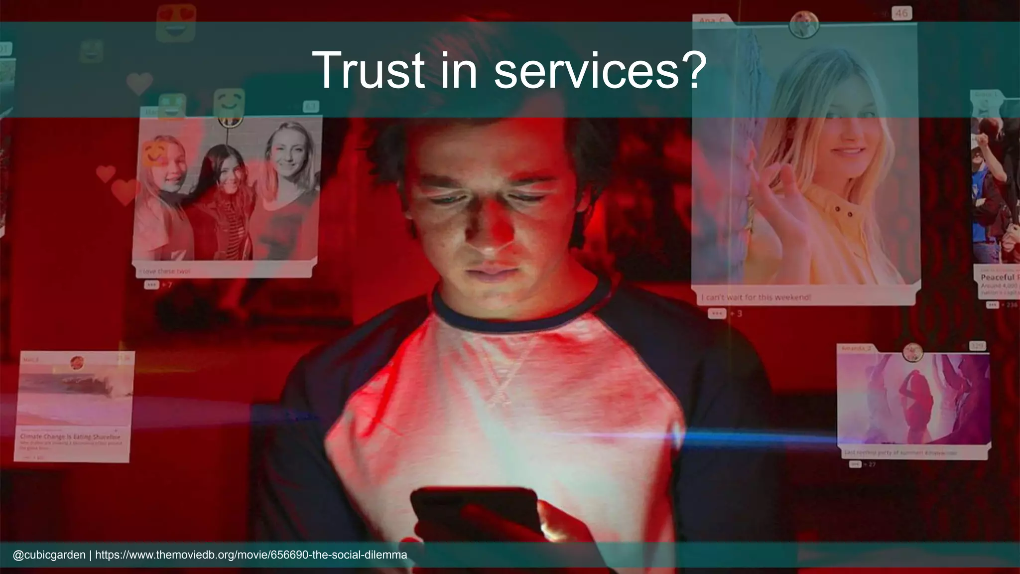 @cubicgarden | https://www.themoviedb.org/movie/656690-the-social-dilemma
Trust in services?
 