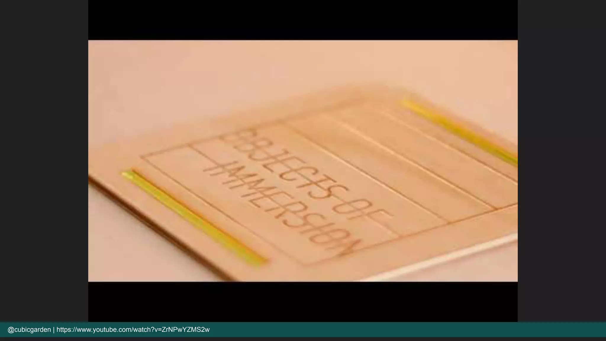 @cubicgarden | https://www.youtube.com/watch?v=ZrNPwYZMS2w
 