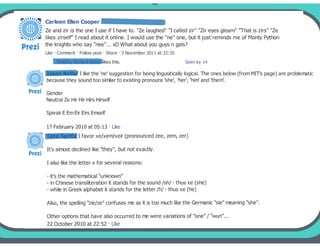 How far will the language go with gender?