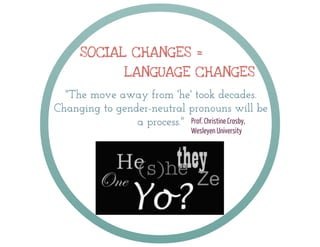 How far will the language go with gender?
