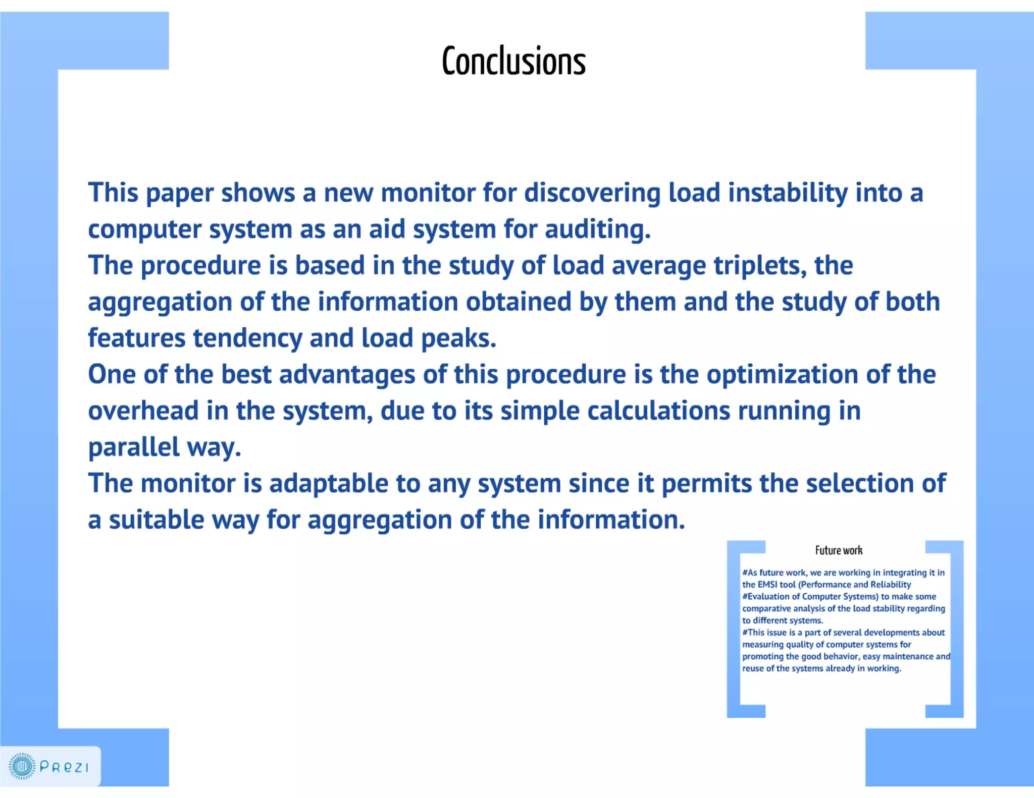 Load Average Forecast: A new monitor to analyse stability in computer systems