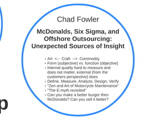 Michal Hitka - Craft conference