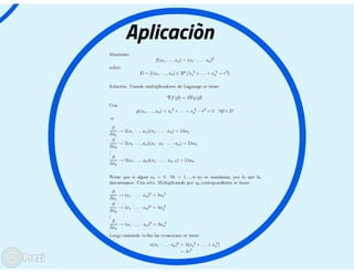 metodos de kuhn tucker y lagrange