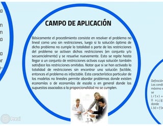 metodos de kuhn tucker y lagrange