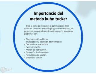 metodos de kuhn tucker y lagrange