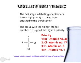 Optically active compounds and their effect on and importance in biological systems