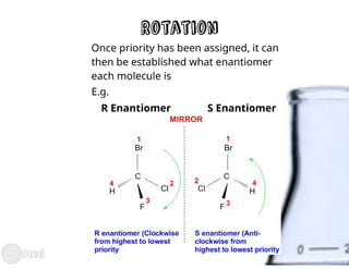 Optically active compounds and their effect on and importance in biological systems