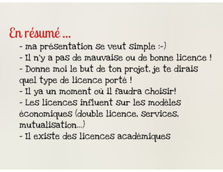 Les licences open source simplement ? 